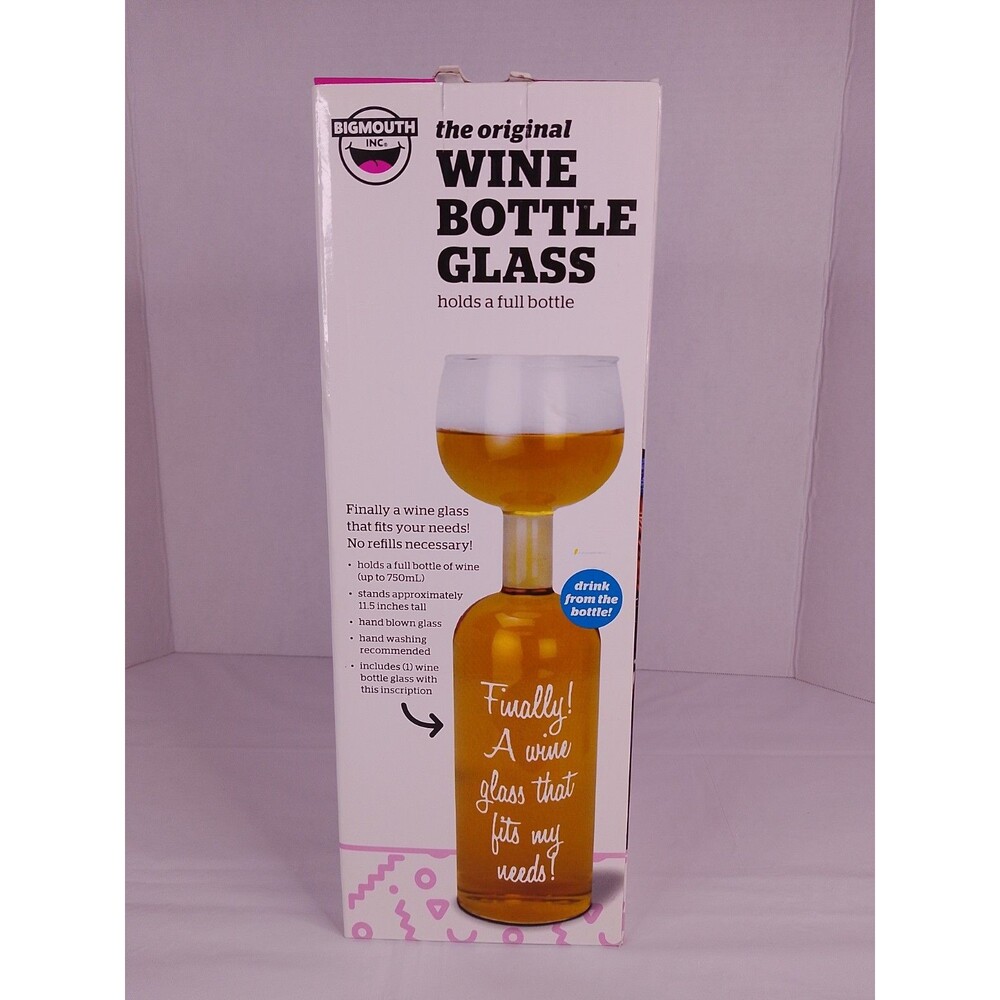 BigMouth Inc The Original Wine Bottle Glass 750ml Gag Gift Novelty New Open Box - Picture 4 of 6